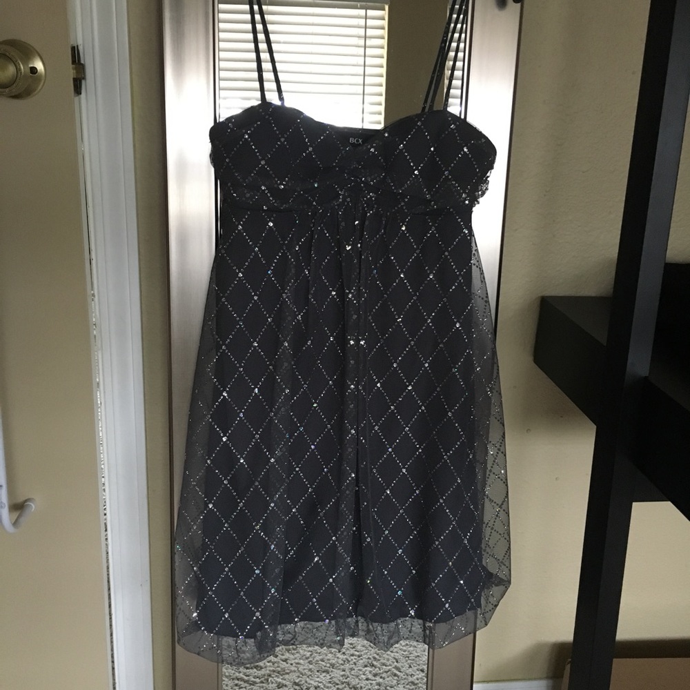 Grey sparkly formal dress